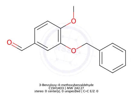 Chemical structure of 3-Benzyloxy-4-methoxybenzaldehyde