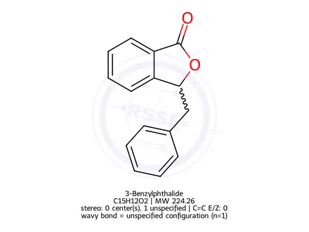 Chemical structure of 3-Benzylphthalide