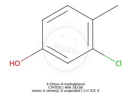 Chemical structure of 3-Chloro-4-methylphenol