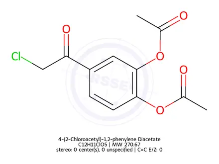 Chemical structure of 4-(2-Chloroacetyl)-1,2-phenylene Diacetate