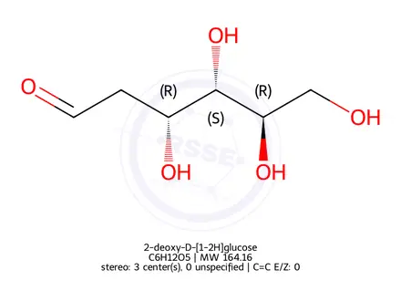 Chemical structure of 2-deoxy-D-[1-2H]glucose