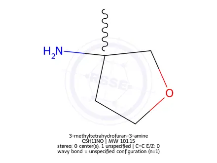 Chemical structure of 3-methyltetrahydrofuran-3-amine