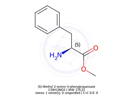 Chemical structure of (S)-Methyl 2-amino-3-phenylpropanoate