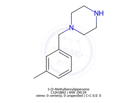 Chemical structure of 1-(3-Methylbenzyl)piperazine