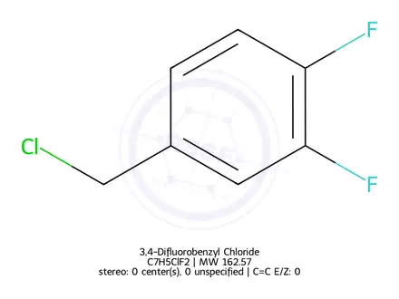 Chemical structure of 3,4-Difluorobenzyl Chloride