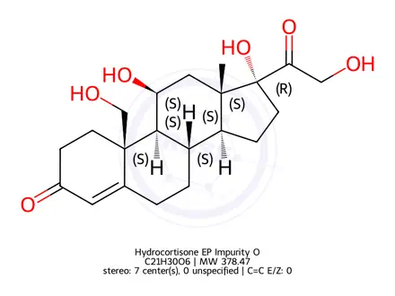 Chemical structure of Hydrocortisone EP Impurity O