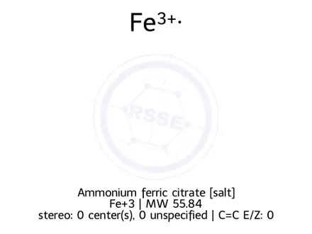 Chemical structure of Ammonium ferric citrate