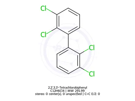 Chemical structure of 2,2',3,3'-Tetrachlorobiphenyl