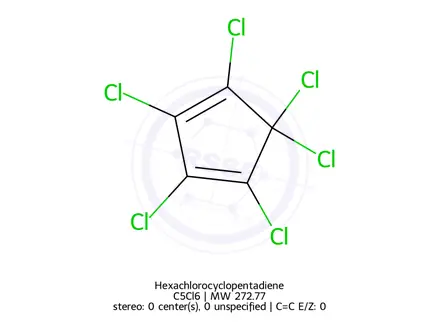 Chemical structure of Hexachlorocyclopentadiene