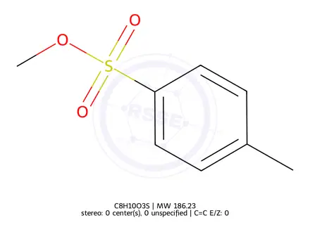 Chemical structure of methyl 4-methylbenzenesulfonate