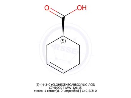Chemical structure of (S)-(-)-3-CYCLOHEXENECARBOXYLIC ACID