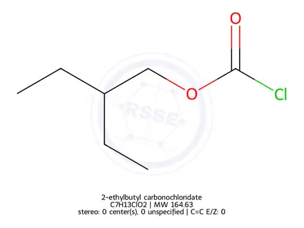 Chemical structure of 2-ethylbutyl carbonochloridate