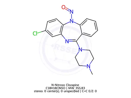 Chemical structure of N-Nitroso Clozapine