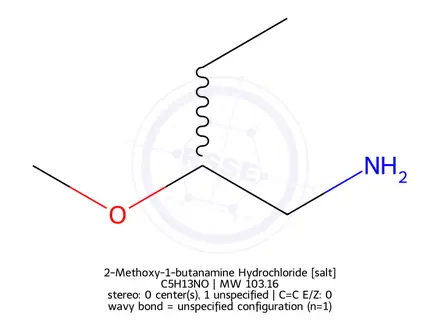 Chemical structure of 2-Methoxy-1-butanamine Hydrochloride