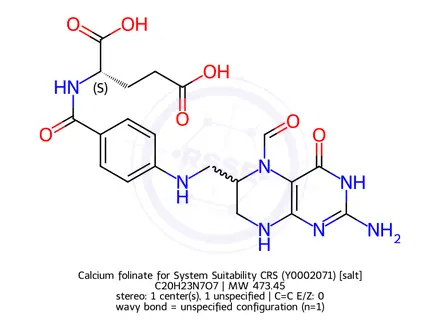 Chemical structure of Calcium folinate