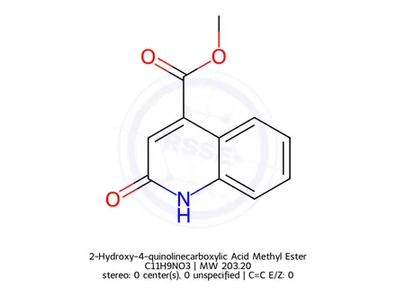 Chemical structure of 2-Hydroxy-4-quinolinecarboxylic Acid Methyl Ester