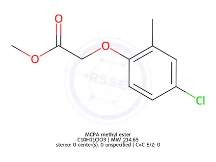 Chemical structure of MCPA methyl ester