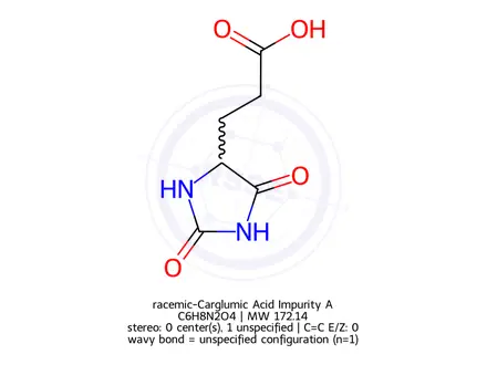 Chemical structure of racemic-Carglumic Acid Impurity A