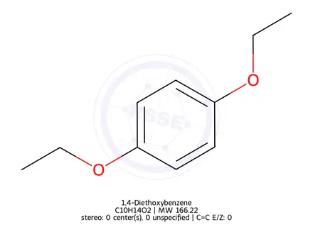 Chemical structure of 1,4-Diethoxybenzene