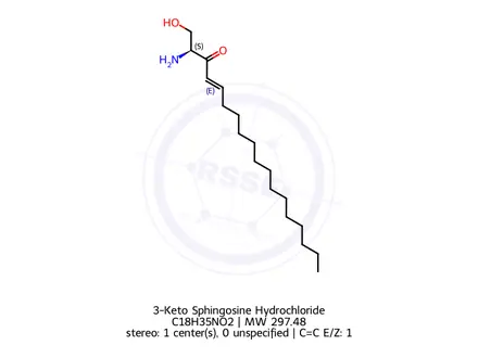 Chemical structure of 3-Keto Sphingosine Hydrochloride