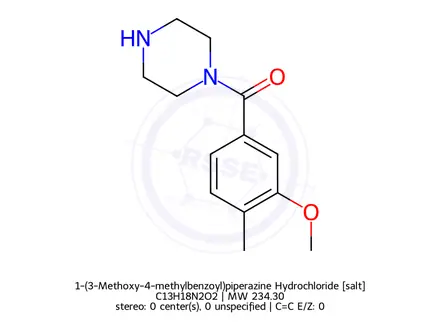 Chemical structure of 1-(3-Methoxy-4-methylbenzoyl)piperazine Hydrochloride