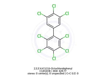 Chemical structure of 2,3,3',4,4',5,5',6-Octachlorobiphenyl