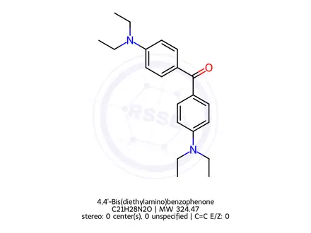 Chemical structure of 4,4'-Bis(diethylamino)benzophenone