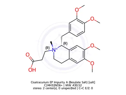 Chemical structure of Cisatracurium Besylate-Impurity A (Besylate Salt)