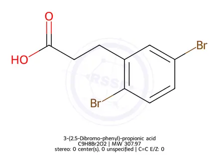 Chemical structure of 3-(2,5-Dibromo-phenyl)-propionic acid