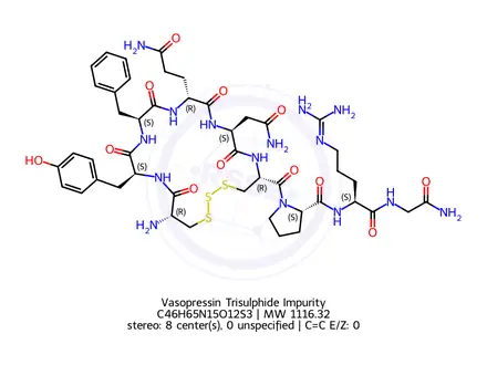 Chemical structure of Vasopressin Trisulphide Impurity