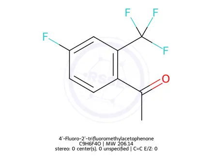 Chemical structure of 4`-Fluoro-2`-trifluoromethylacetophenone