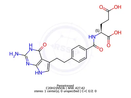 Chemical structure of Pemetrexed