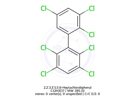 Chemical structure of 2,2',3,3',5,5',6-Heptachlorobiphenyl