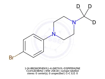 Chemical structure of 1-[4-BROMOPHENYL)-4-(METHYL-D3)PIPERAZINE