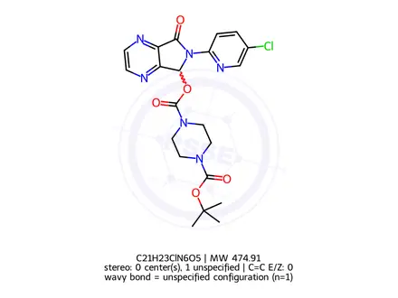 Chemical structure of N-Boc-N-desmethyl Zopiclone