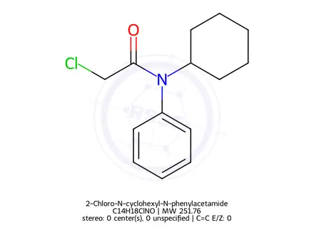 Chemical structure of 2-Chloro-N-cyclohexyl-N-phenylacetamide