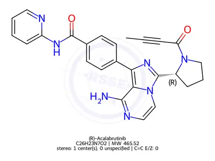 Chemical structure of (R)-Acalabrutinib