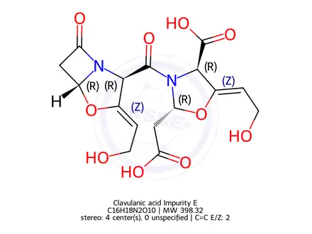 Chemical structure of Clavulanic acid Impurity E