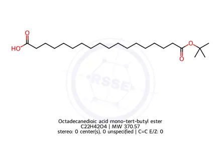 Chemical structure of Octadecanedioic acid mono-tert-butyl ester
