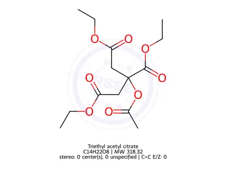 Chemical structure of Triethyl acetyl citrate