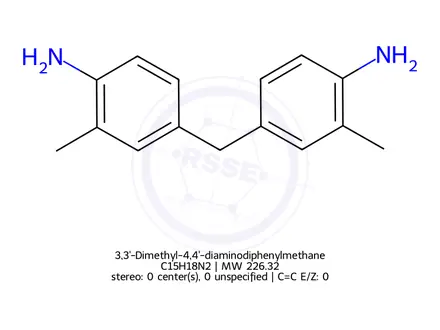 Chemical structure of 3,3'-Dimethyl-4,4'-diaminodiphenylmethane