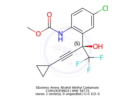 Chemical structure of Efavirenz Amino Alcohol Methyl Carbamate