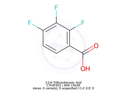 Chemical structure of 2,3,4-Trifluorobenzoic Acid