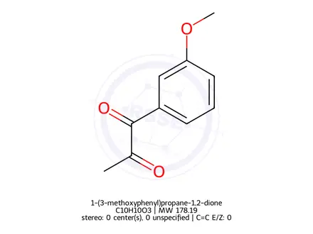 Chemical structure of 1-(3-methoxyphenyl)propane-1,2-dione