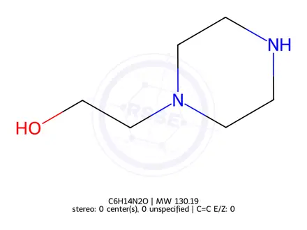 Chemical structure of 1-(2-Hydroxyethyl)piperazine (BSC)