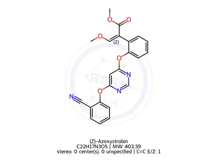 Chemical structure of (Z)-Azoxystrobin