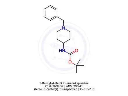 Chemical structure of 1-Benzyl-4-(N-BOC-amino)piperidine