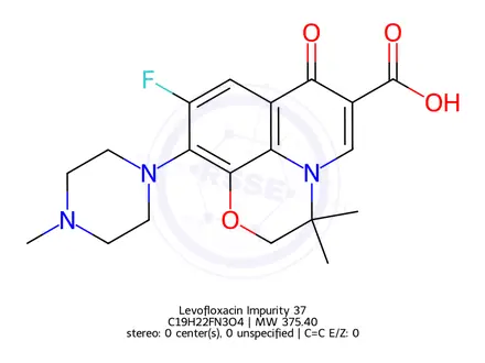 Chemical structure of Levofloxacin Impurity 37