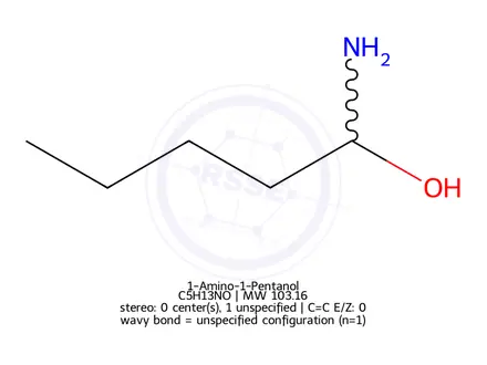 Chemical structure of 1-Amino-1-Pentanol
