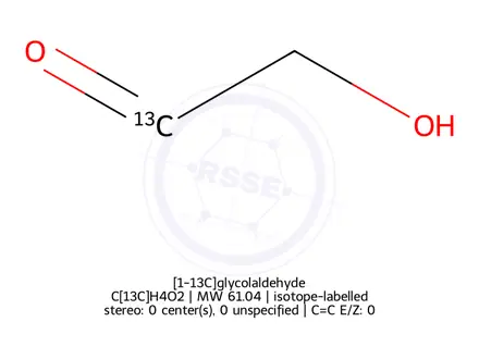 Chemical structure of [1-13C]glycolaldehyde